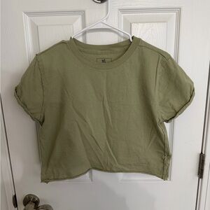 We The Free Sage Green Crop Top